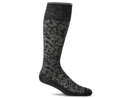 Socken Graduated Crompression Damen Damask schwarz